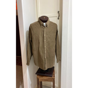 LL Bean Shirt Corduroy Button Down Long Sleeve Mens Size XL 100% Cotton